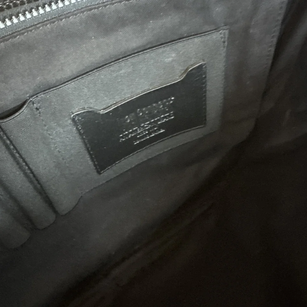 Jack Georges Black Canvas & Leather Zippered Briefcase‎ CV230